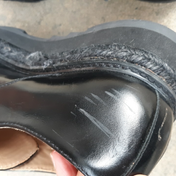 Castaner Size 38/US7.5 Black Platform Espadrille Oxford Shoes - Picture 13 of 17